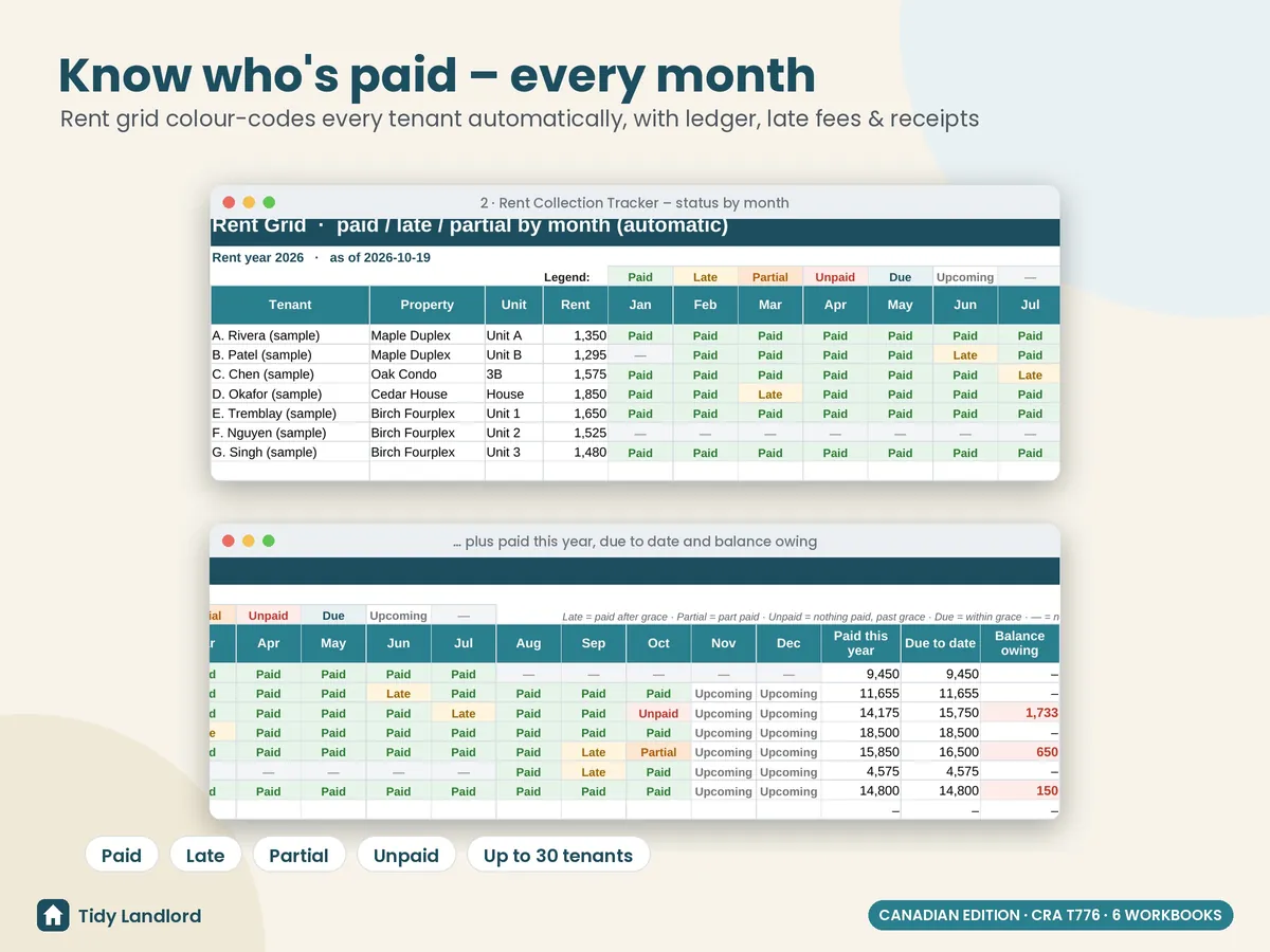 Rent collection tracker