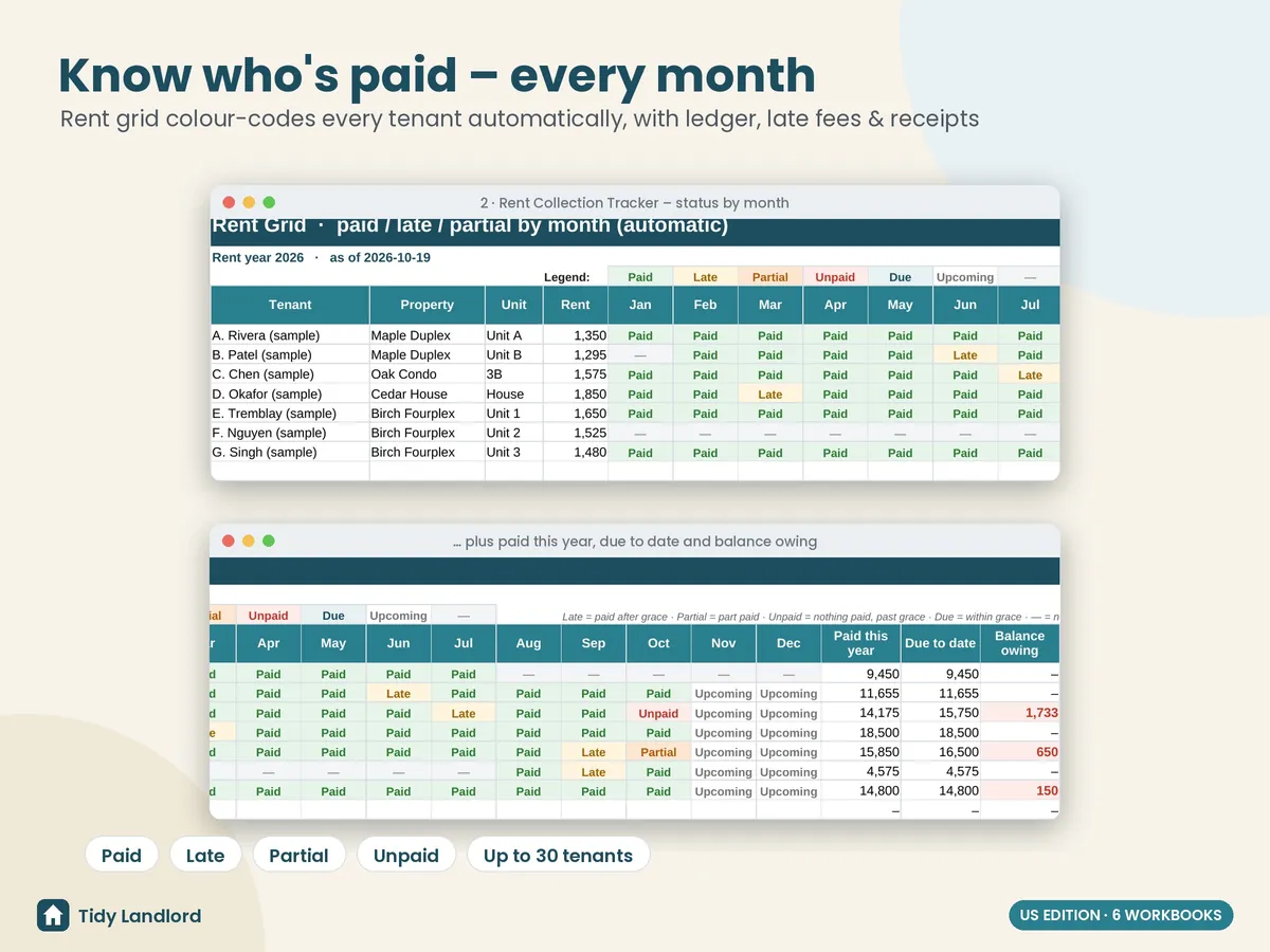 Rent collection tracker