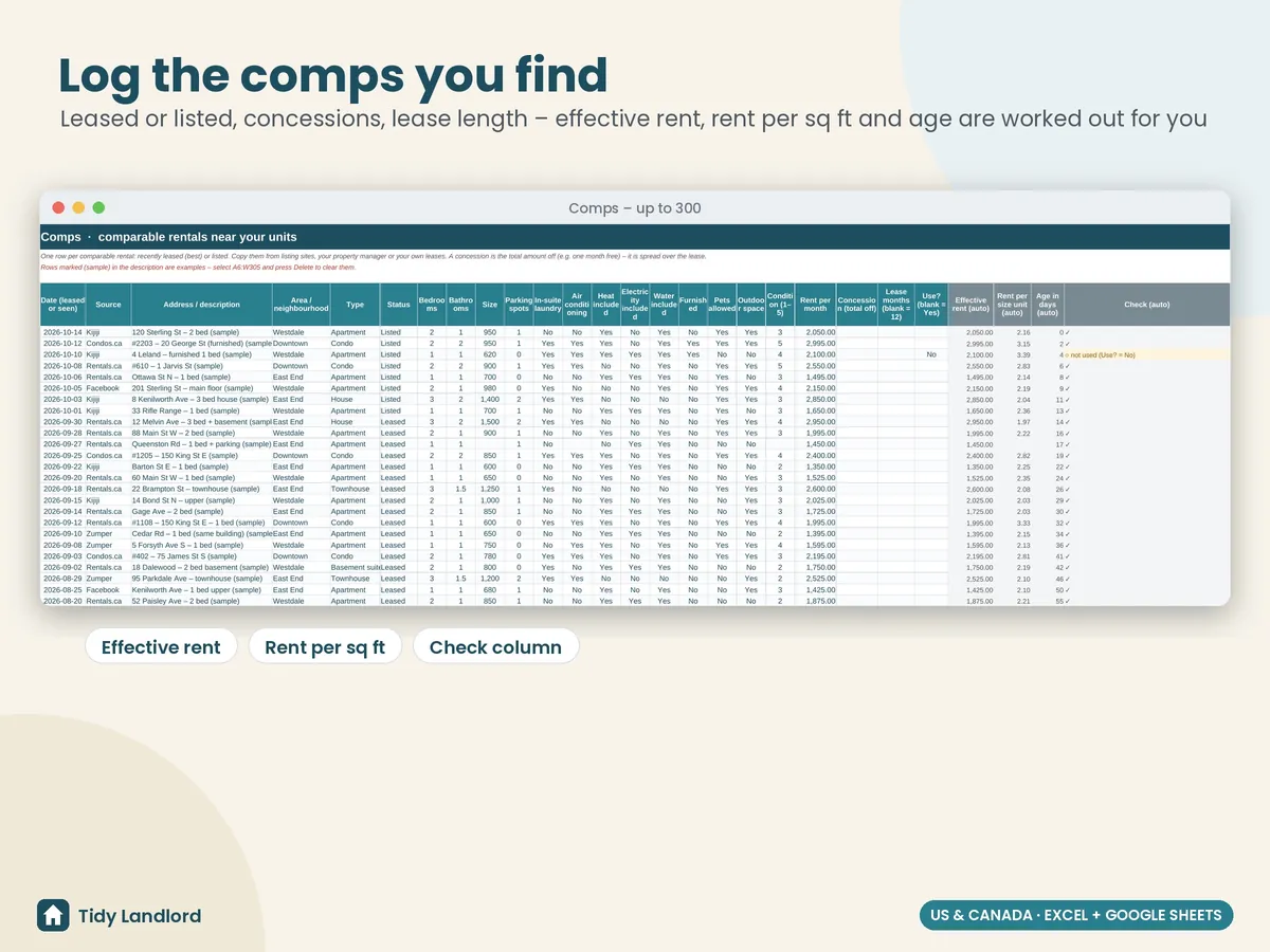 Comps log