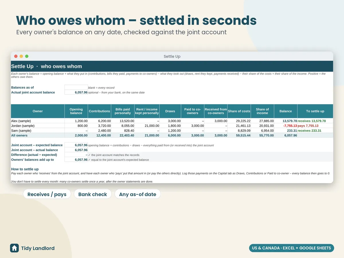 Settle up: who owes whom