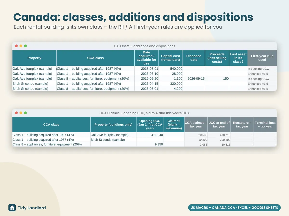 CCA classes and opening UCC