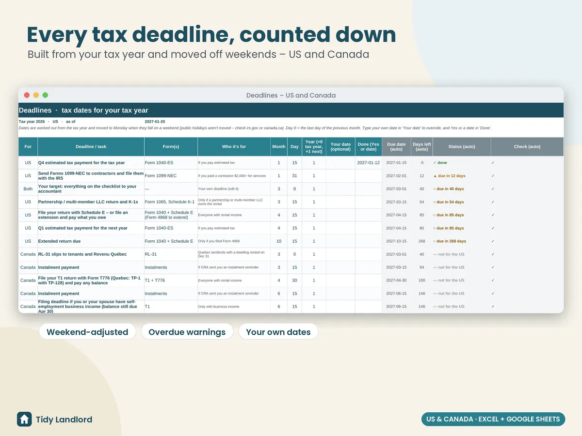 Tax deadline countdown